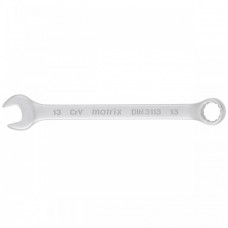 Ключ комбинированный, 13 мм, CrV, матовый хром Matrix