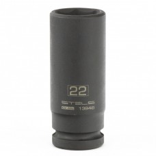 Головка ударная удлиненная шестигранная, 22 мм, 1/2, CrMo Stels