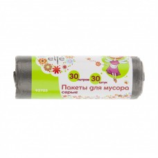 Пакеты для мусора 30 л х 30 шт, серые, Россия Elfe
